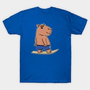 Capybara Surfer Boy Surfing T-Shirt